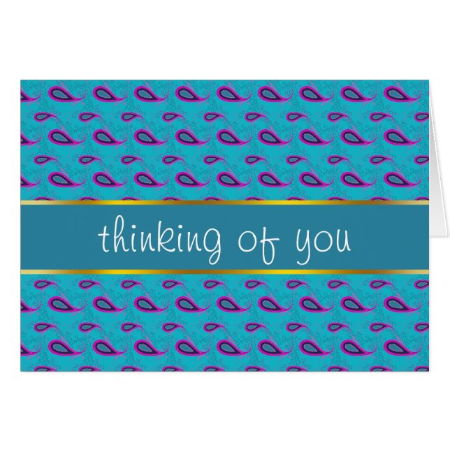 Peacock Blue Paisley (Devant horizontal)