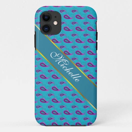 Peacock Blue Paisley Case-Mate iPhone Case (Achterkant)