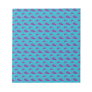 Peacock Blue Paisley Notitieblok