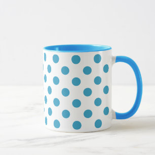 Peacock Blue Polka Dots Circles Mok
