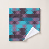 peacock blue, purple, topaz blue and thunder bad handdoek (Wasdoekje)