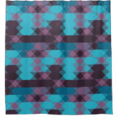 peacock blue, purple, topaz blue and thunder douchegordijn (Voorkant)