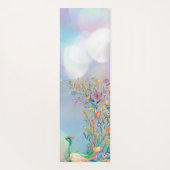 Peacock Blue Roze Yoga Mat (Achterkant)