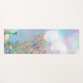 Peacock Blue Roze Yoga Mat (Voorkant (horizontaal))