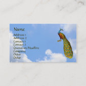 Peacock Blue Sky Nature Carte de visite (Devant)