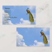 Peacock Blue Sky Natuur Art Visitekaartje (Voorkant / Achterkant)