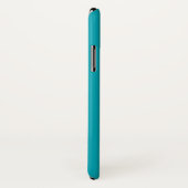 PEACOCK BLUE Solid Background iPhone X Hoesje (Achterkant / rechts)