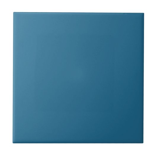 Peacock Blue Solid Color Tile Tegeltje (Voorkant)