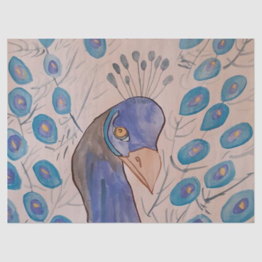 Peacock Blue Tissuepapier (Voorkant)