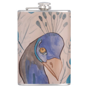 Peacock Blue Vinyl Wrap Flask Heupfles