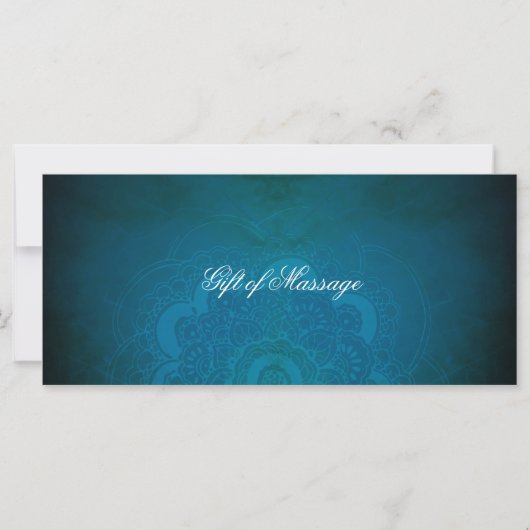 Peacock Blue Zen Mandala Gift Certificates (Voorkant)