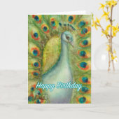 Peacock Bonne carte d'anniversaire serendipity ois (Fleur jaune)