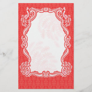 Peacock Border Stationery Briefpapier