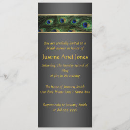 Peacock Bridal Shower Invitation Kaart