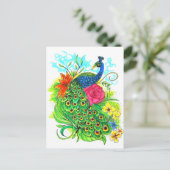 Peacock Briefkaart (Staand voorkant)