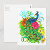 Peacock Briefkaart (Voorkant / Achterkant)