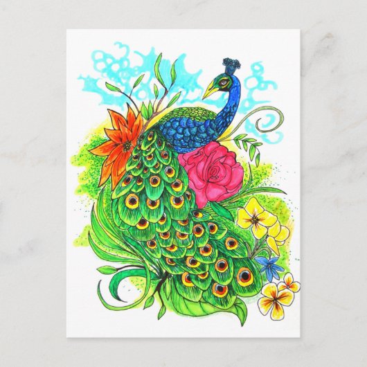 Peacock Briefkaart (Voorkant)