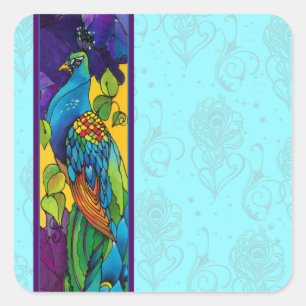 Peacock Bright en Fun Stickers Labels