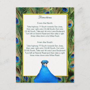 Peacock Bruiloft Richting Kaart