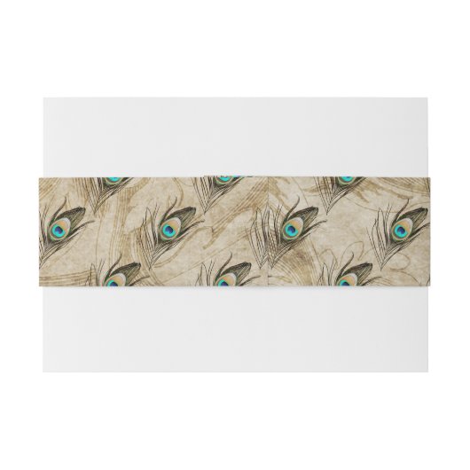  Peacock bruiloft Uitnodigingen Wikkel (Achterkant Voorbeeld)