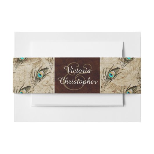  Peacock bruiloft Uitnodigingen Wikkel (Voorkant Voorbeeld)