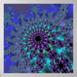 Peacock Burst Poster