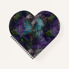 Peacock Butterflies in Paars door KABFA-Design Notitieboek