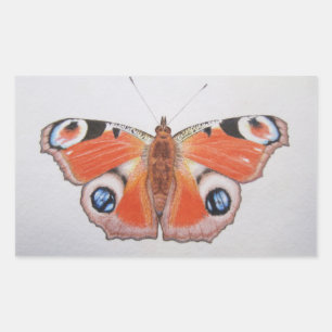Peacock Butterfly 2012 Rechthoekige Sticker