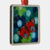 Peacock Butterfly Painting Metalen Ornament (Rechts)