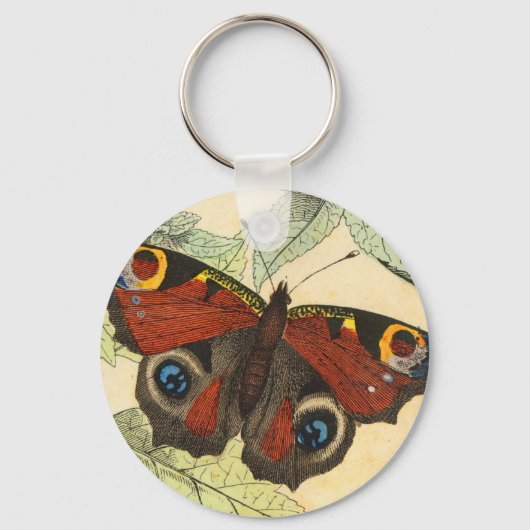 Peacock Butterfly Sleutelhanger (Voorkant)