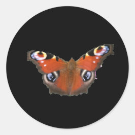 Peacock Butterfly van KABFA Ronde Sticker