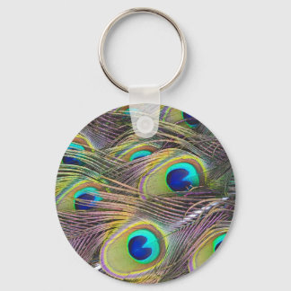 Peacock Button Sleutelhanger