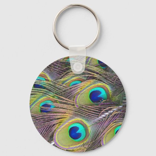 Peacock Button Sleutelhanger (Voorkant)