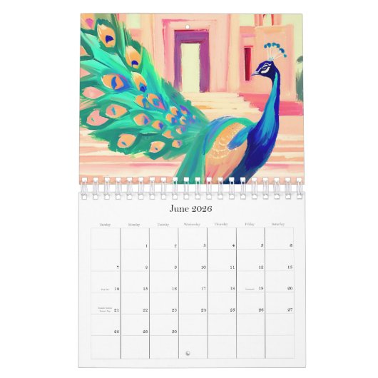 peacock calendar kalender (Jun 2026)