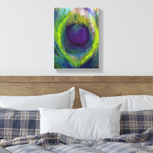 Peacock Canvas Print (Insitu (Slaapkamer))