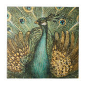 Peacock Ceramic Tile Tegeltje (Voorkant)