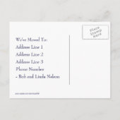  Peacock Change of Address-Briefkaart Aankondigingskaart (Achterkant)