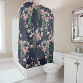 Peacock Cherry Tree, Waterverf. Douchegordijn (In situ)