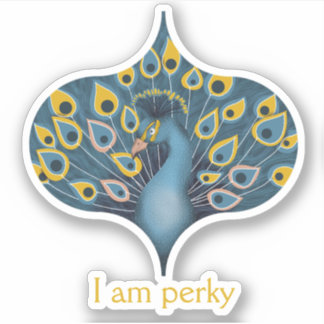 Peacock Chic gepersonaliseerde op maat gesneden vi Sticker