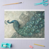 Peacock Chinoiserie Decoupage Schilderij Tissuepapier (Craft)