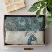 Peacock Chinoiserie Decoupage Schilderij Tissuepapier (Geschenk)