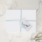 Peacock Christmas Gift Label gepersonaliseerd Cadeaulabel