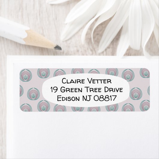 Peacock-cirkels Etiket (Insitu)