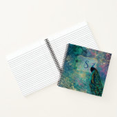 Peacock Collage Monogram Notitieboek (Binnen)