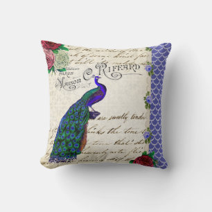  Peacock Collage shabby chique kussen