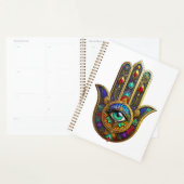 Peacock Color Flower Petals Hamsa Green Third Eye (Devant avec enveloppe)