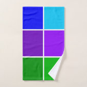 Peacock Color Geometric blocs (Serviette à main)
