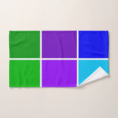 Peacock Color Geometric blocs (Serviette à main)
