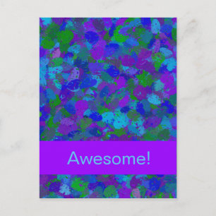 Peacock Color Splatter Briefkaart