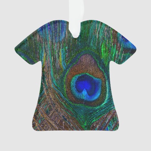 Peacock Coloré Plumes Etching Style (devant)